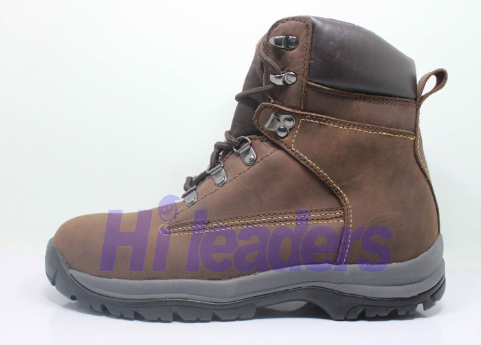 hiker style genuine leather safety trainer/safety shoes