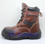 Electricity resistant work boots/safety footwear with steel toe cap